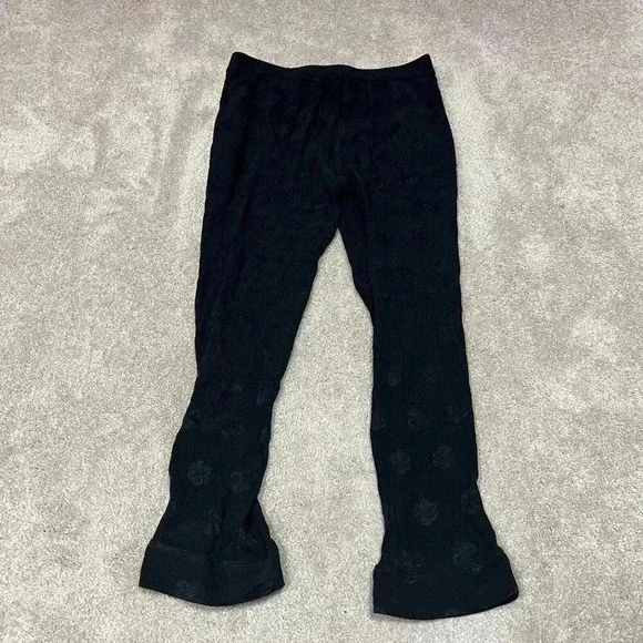 Madewell Pants Black Floral Women's Size Small Elastic Waist - Picture 10 of 10